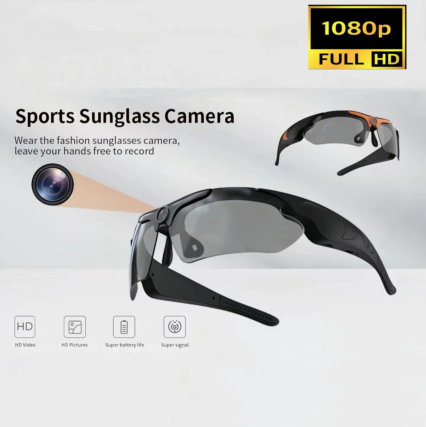 

Mini Glasses Camera HD 1080P Outdoor Security Sports DV DVR Video Recorder Wearable Sunglasses Polarized Lens Sports Cam