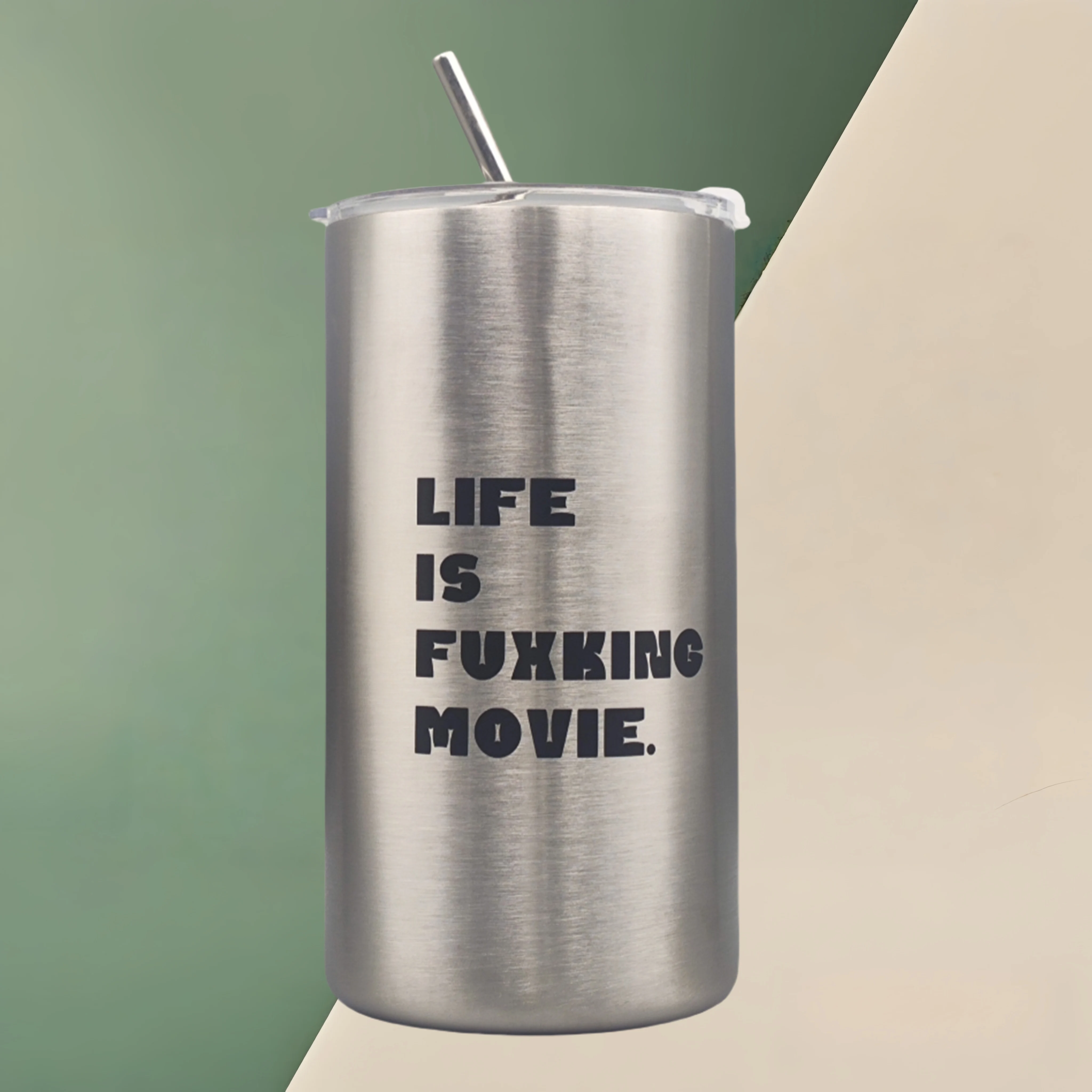 

Креативная текстная дорожная кофейная чашка, уличный термос большой емкости, соломенная чашка с двойными стенками из нержавеющей стали, автомобильная изоляция, защита от падения