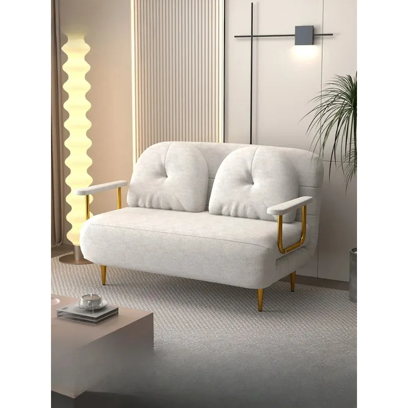 Foldable sofa bed, dual-purpose small unit living room, single and double sofa balcony, multifunctional sliding and telescopic