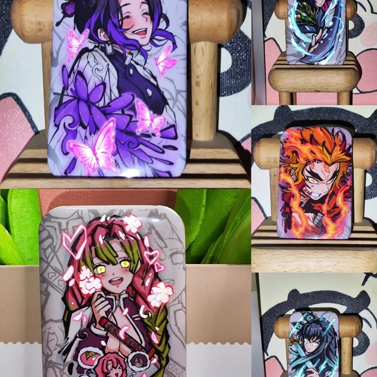 Ghost Slayer Blade: barra riflettente attorno al corpo umano, farfalla purgatoria No Ichiro Tomioka Yoshitomo Bar, pendente in miglio