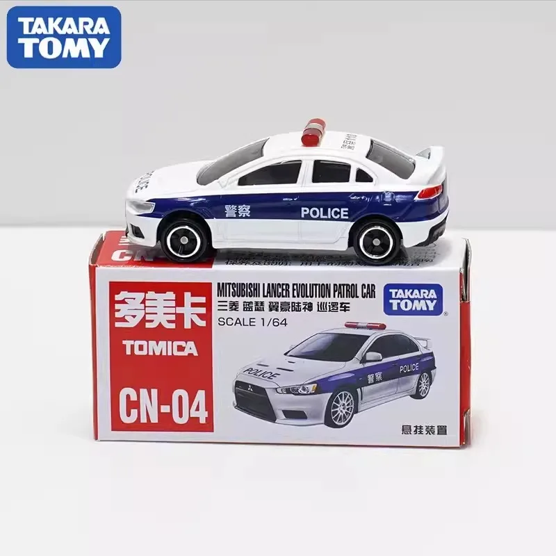 

Легкосплавный автомобиль Takara Tomy Tomica CN-04 - Mitsubishi Lancer Evolution Patrol, легкосплавные игрушки, литая под давлением металлическая модель для детей