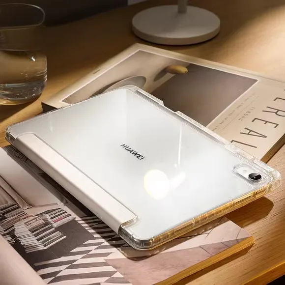 

Высокопрозрачный акриловый чехол для Samsung Galaxy Tab S6 Lite 2024 2022 10,4 дюйма S10Plus S10+ 12,4 S9 FE+ S8 S7 A8 с держателем для карандашей