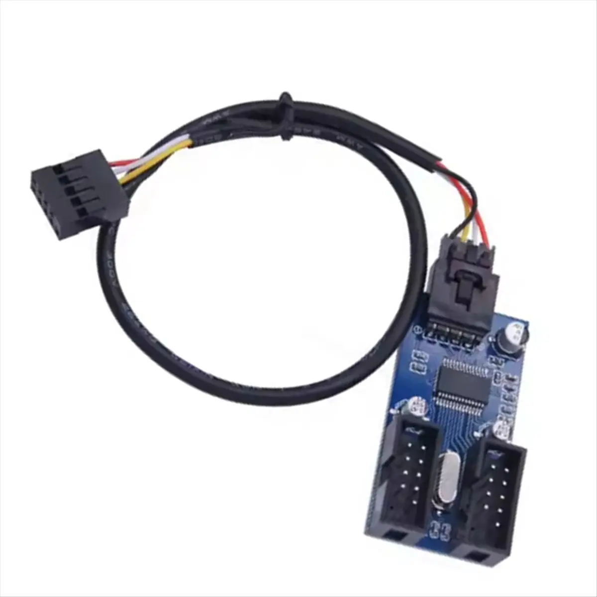 【~ New Y24A】9Pin USB Splitter Motherboard USB Female Interface Header Splitter 1 to 2 Extension Cable Adapter