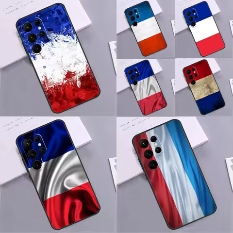 France Flag Phone Case For Samsung Galaxy S25 S24 Ultra S9 S10 S20 S22 S21 S23 Plus S24 FE Cover Coque