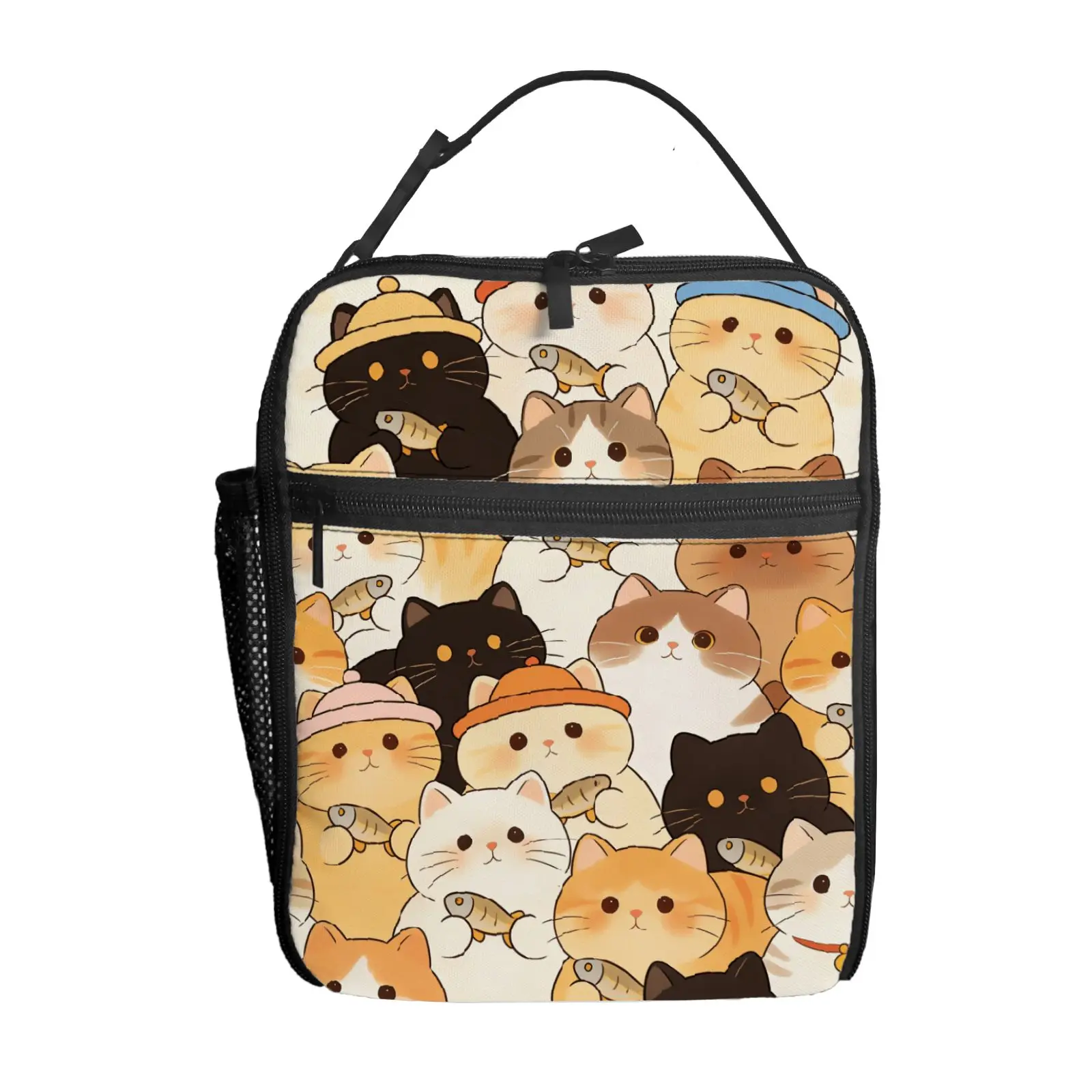 

1pc Cartoon cat Print Lunch Bag Handbag High-Quality Cute Casual Party Picnic School Gift for Daily Use