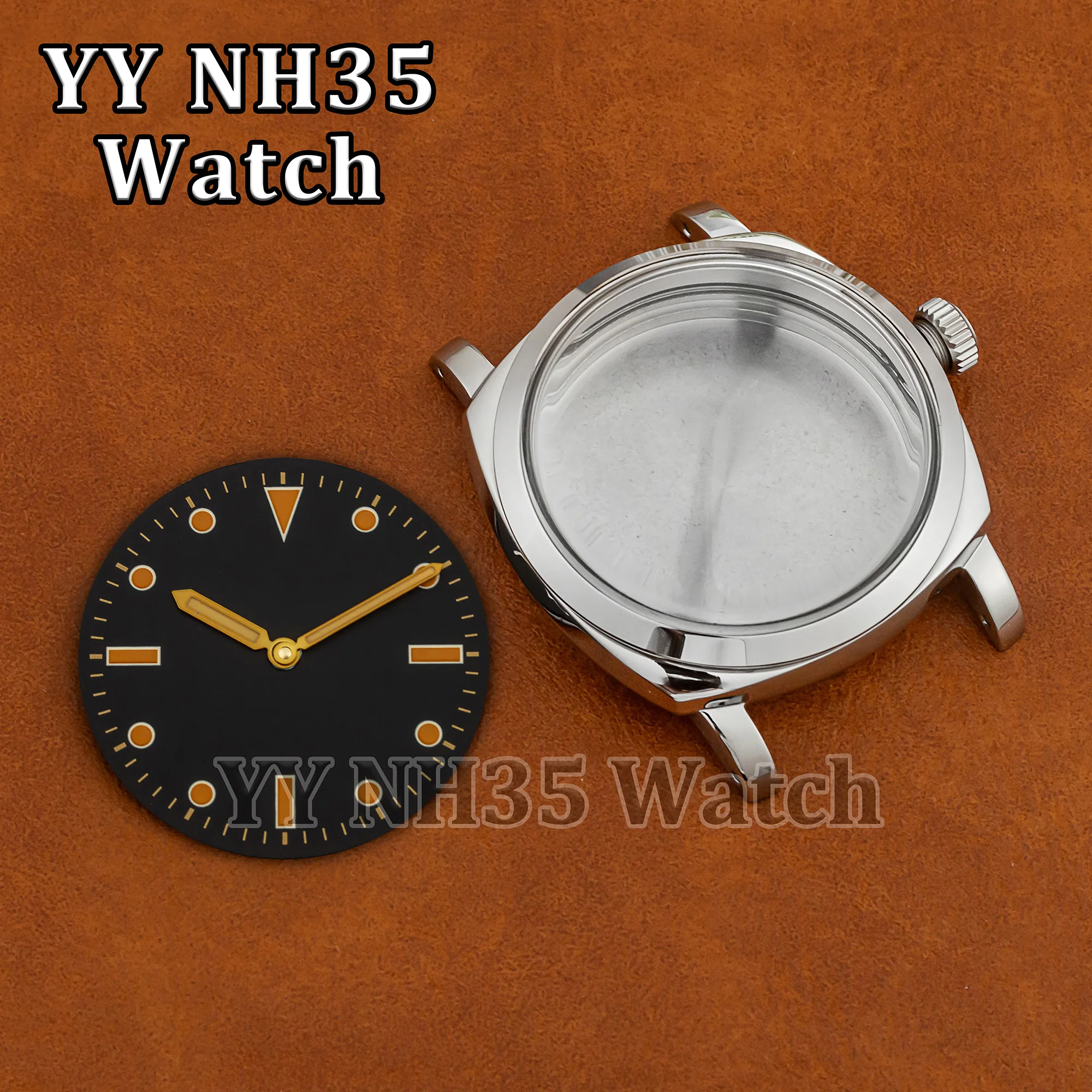 47mm Watch Case for PAM 6154 High Quality Luminous Dial Hands 10ATM Waterproof Case Fit ETA 6497/6498/ST3600 Automatic Movement