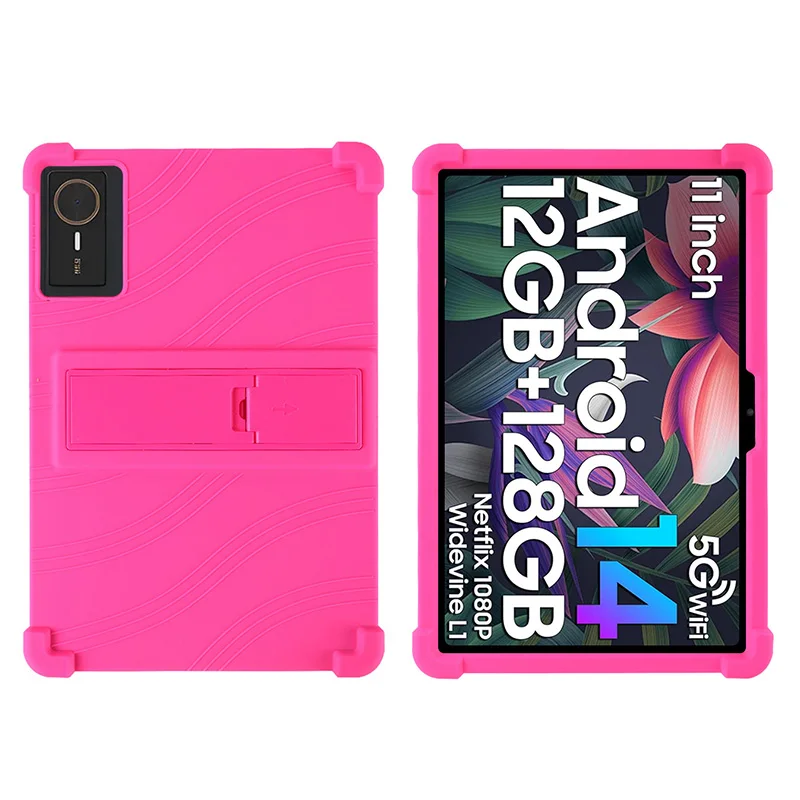 For ZTE Nubia Pad SE Tablet PC Case 10.95-inch Kid-Friendly Soft Silicone Adjustable Stand Cover soft
