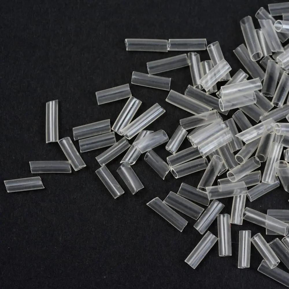 500pcs Heat Shrink Tubes for Hair Extensions Without adhesive Fusion Hair Accessories tools Transparent Color