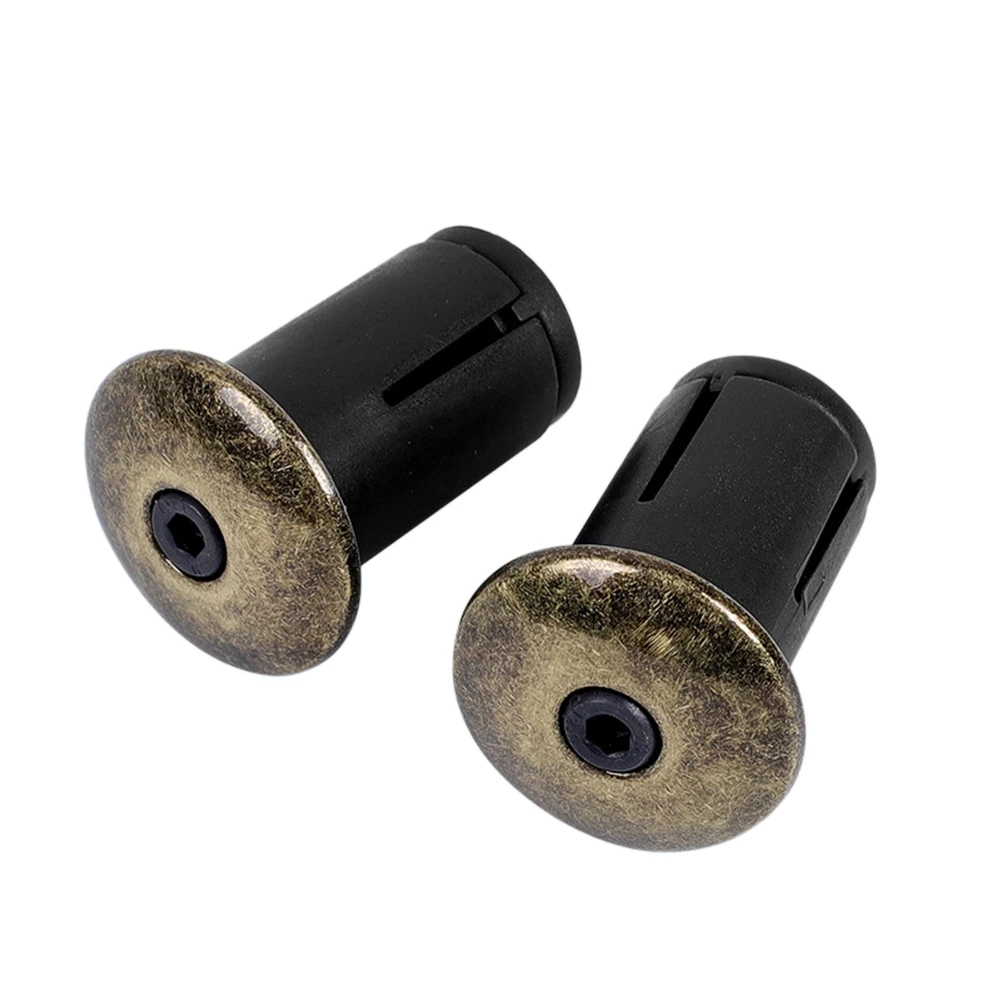 2Pcs Bike Lightweight Bar End Plugs Road Bicycle Grip Anti-Slip Firm Handlebar Caps Accessory Bike Bar End Plugs,Bronze