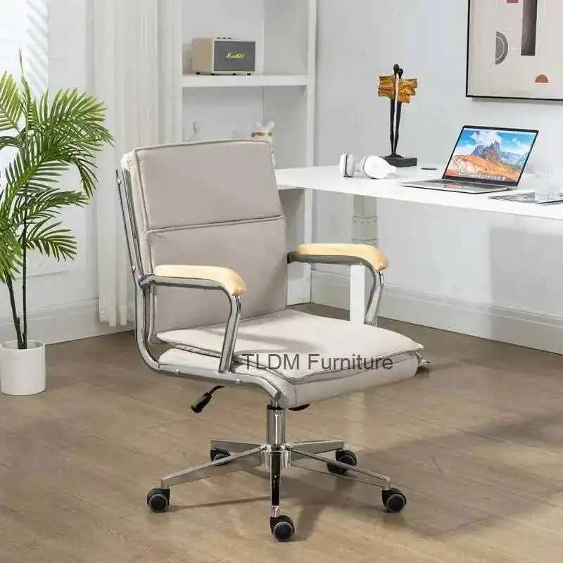 

Офисный компьютерный стул для домашнего стула, удобный сидячий поясничный эргономичный стул со спинкой, удобный учебный стул