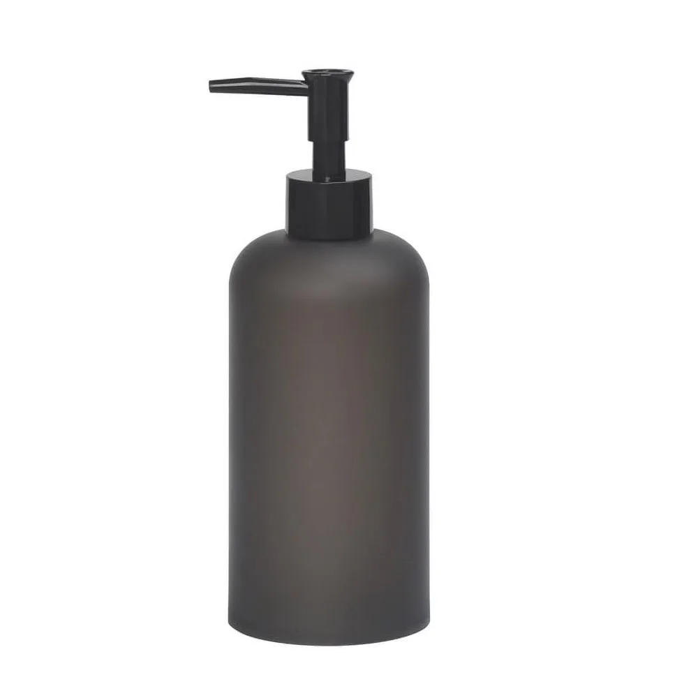 Frosted Soap Dispenser Pump Plastic Black Liquid Hand Wash Bottle for Bathroom Sink Kitchen view 2