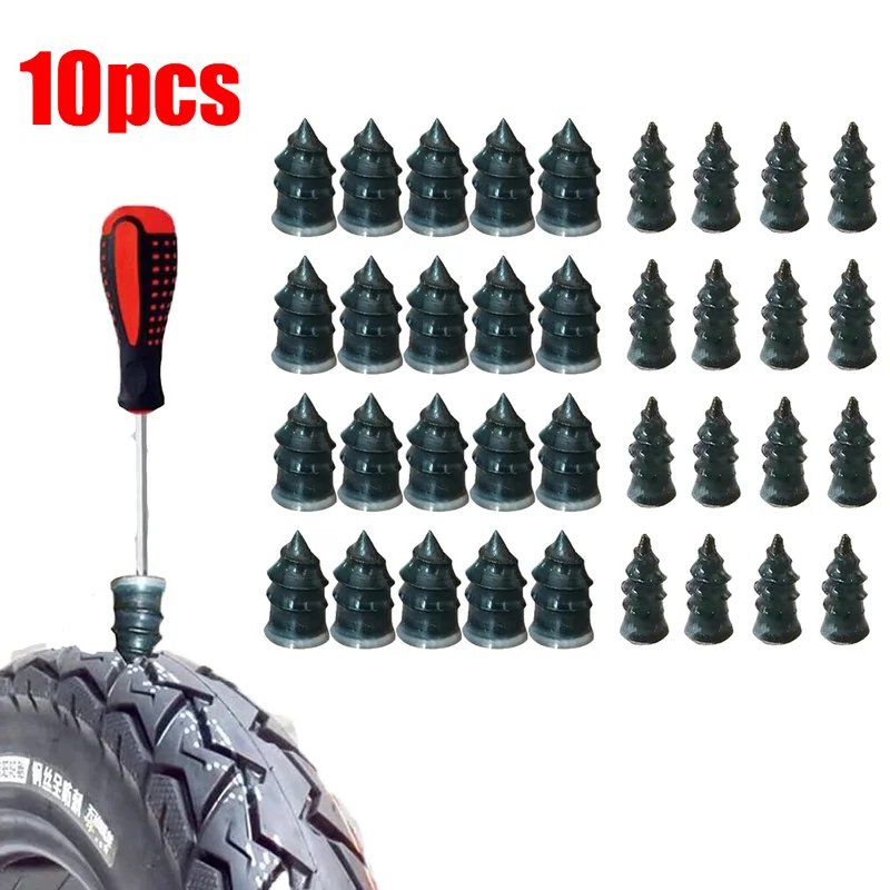 10pcs Vacuum Tyre Repair Nail Universal Rubber Steel Nails for Car Trucks Motorcycle Scooter Bike Tire Puncture Repair Tools