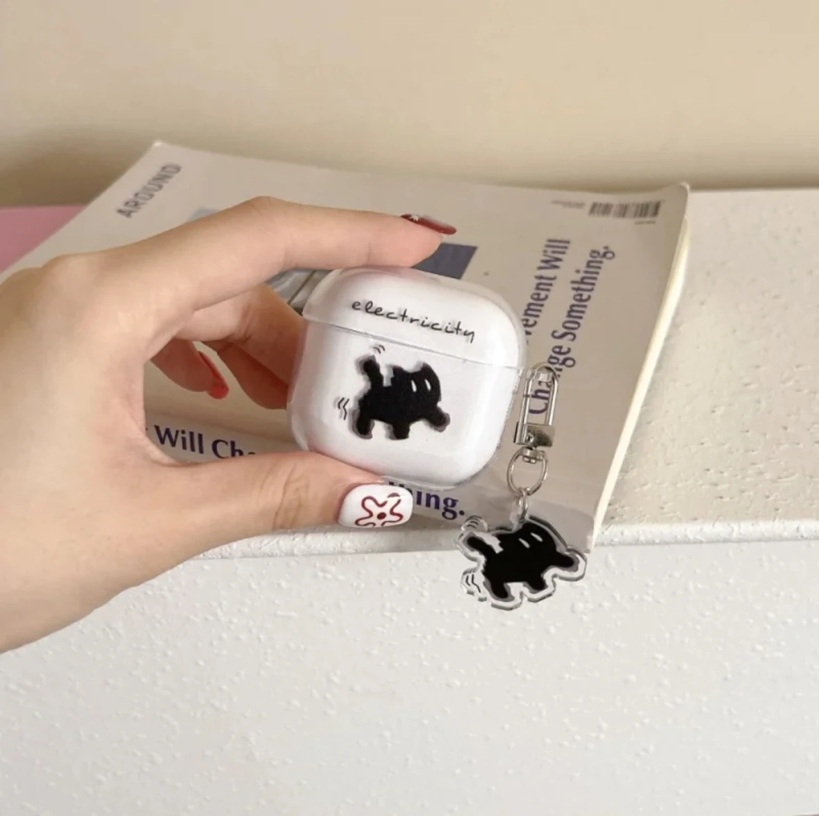 حافظة سماعة رأس كرتونية لأجهزة Apple Airpods 4 2 3 1 Pro2 3 غطاء لطيف سماعة لاسلكية تعمل بالبلوتوث غطاء حماية مع قلادة #3