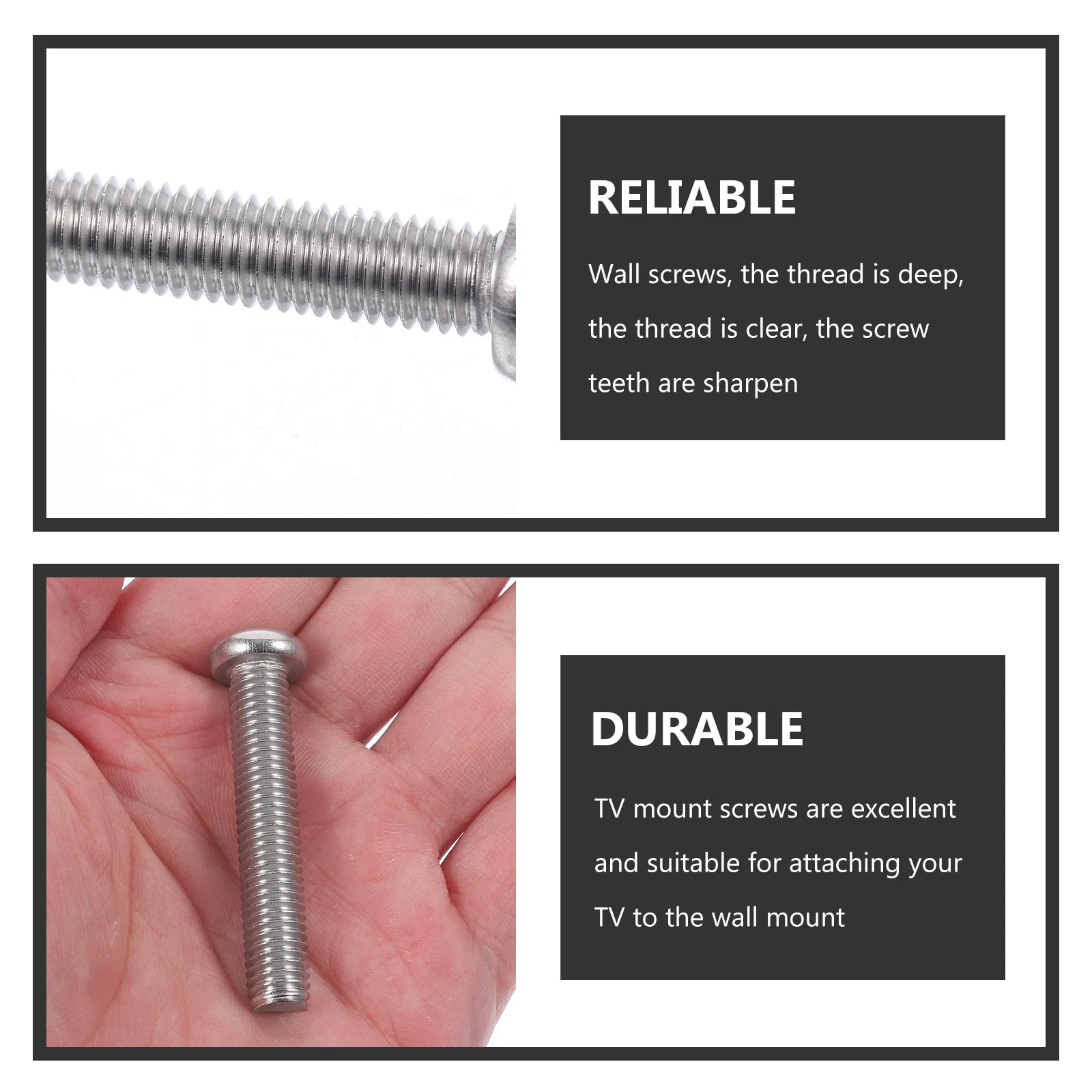 

10Pcs Stainless Steel Screws M8x45mm Pan Head Machine Screws for Mounting Wall Plate Drywall Fixings Cross Recessed Strong