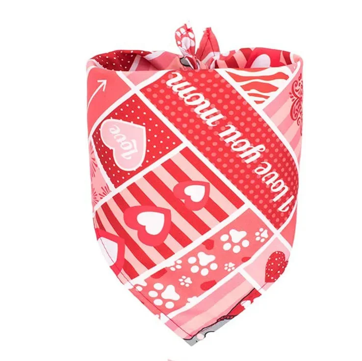 Pet Dog Bandana Scarf  Triangle Towel Cat Valentine's Day Decorative Supplies  Dog Accessories Pet Products