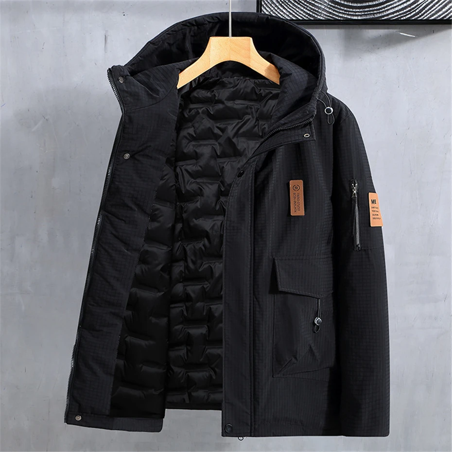 Cargo Down Jacket Men Winter Warm Thick Jackets Plus Size 11XL Men\'s Puffer Jacket Fashion Casual Winter Coat Male