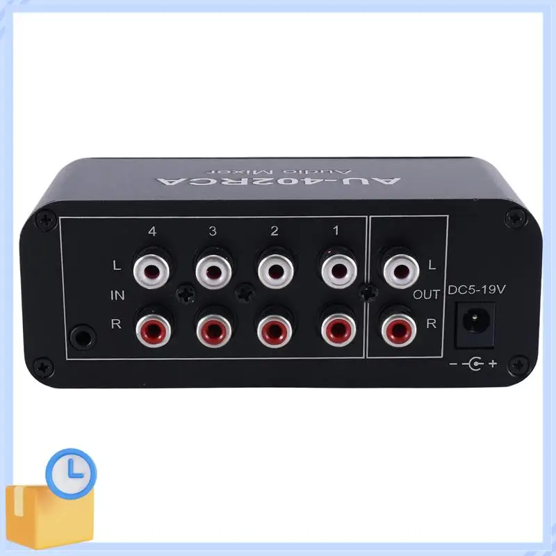 

Popular Multi-Source RCA Mixer Stereo Audio Reverberator 4 Input 2 Output Audio Switch Switcher Driver Headphone Volume Control
