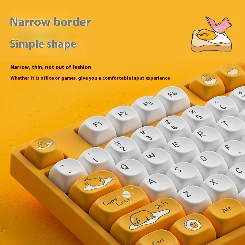 Akko 5108b Plus Gudetama Three-mode Mechanical Keyboard RGB 108 Key Hot-swappable Moa Key Cap