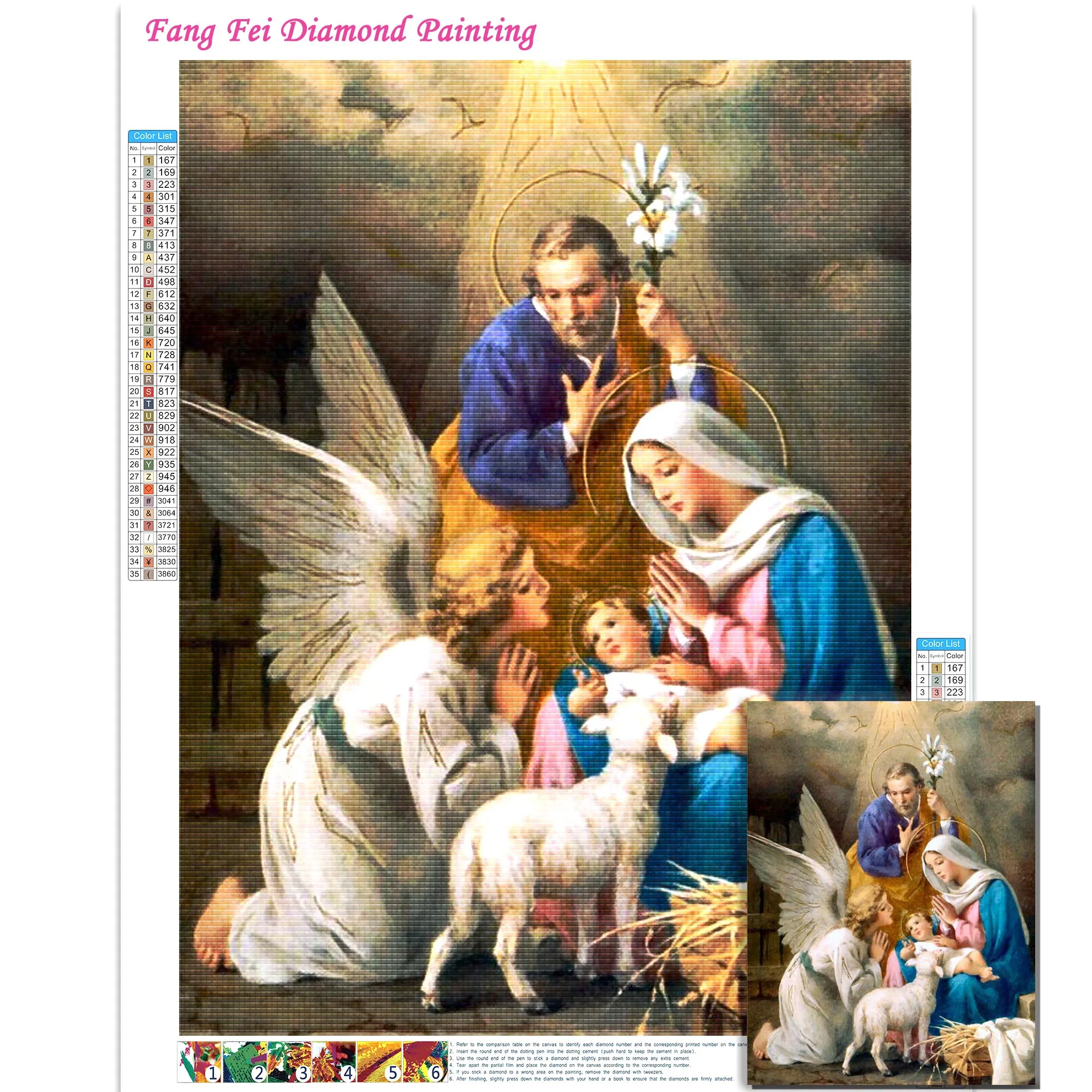 Jésus Christ né plein diamant  - Embroidery Jesus avis et prix