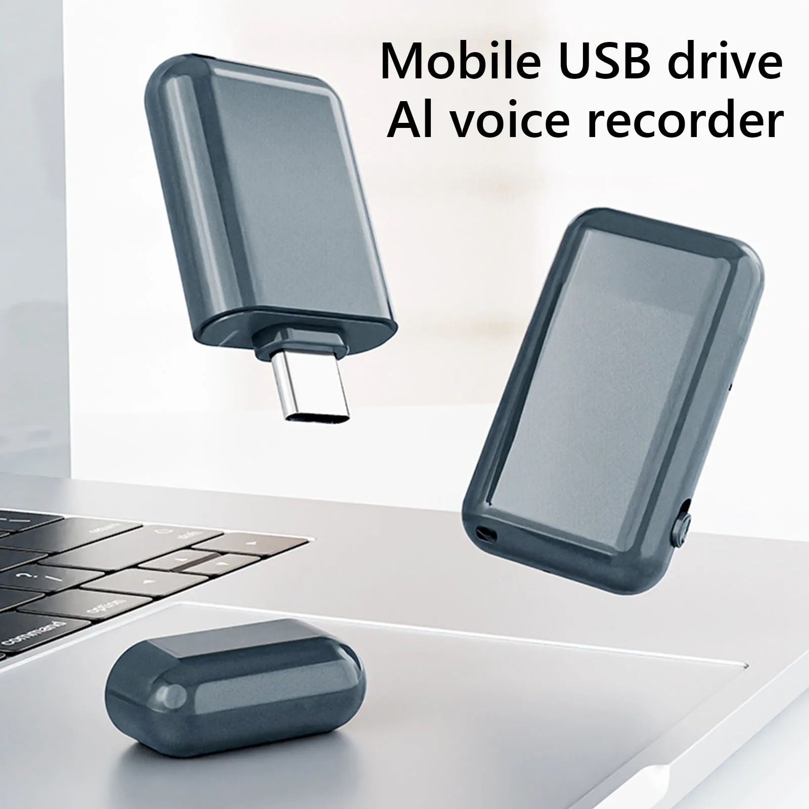 

AI Translation Voice Recorder Professional Noise Reduction Sound Recorder USB Flash Drive Multi-Functional Transcriber Machine