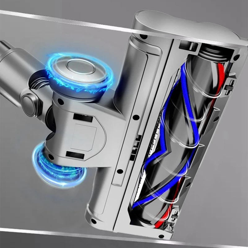 AC66 Für Dyson V7 V8 V10 V11 V15 Vakuum Aufsatz V Form Borsten Roller Bürstenkopf mit LED Staub Lichter Schalter Lock Kit