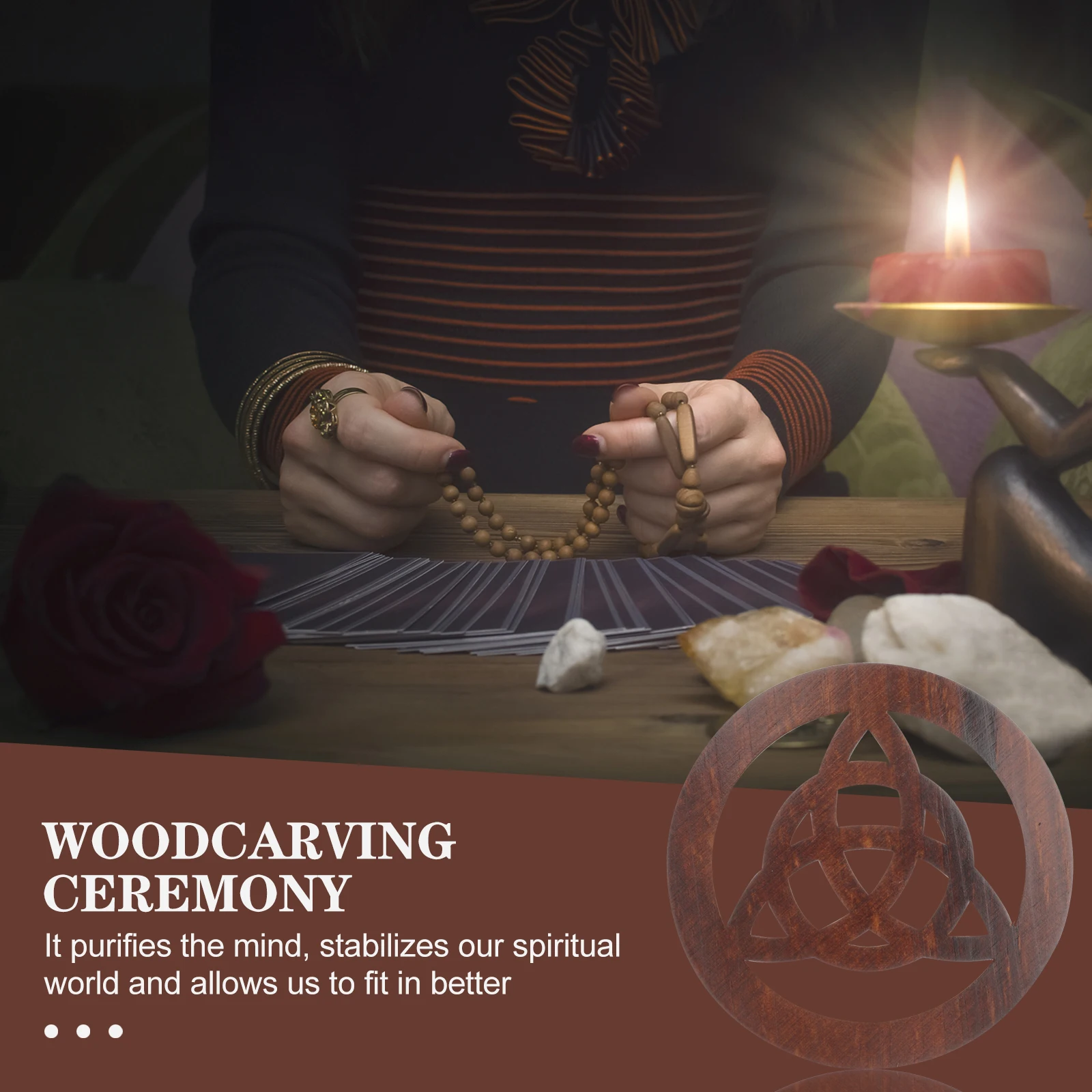 

Altar Wooden Pentagram Ornaments Christmas Decor Home Decorate Mystical Decoration