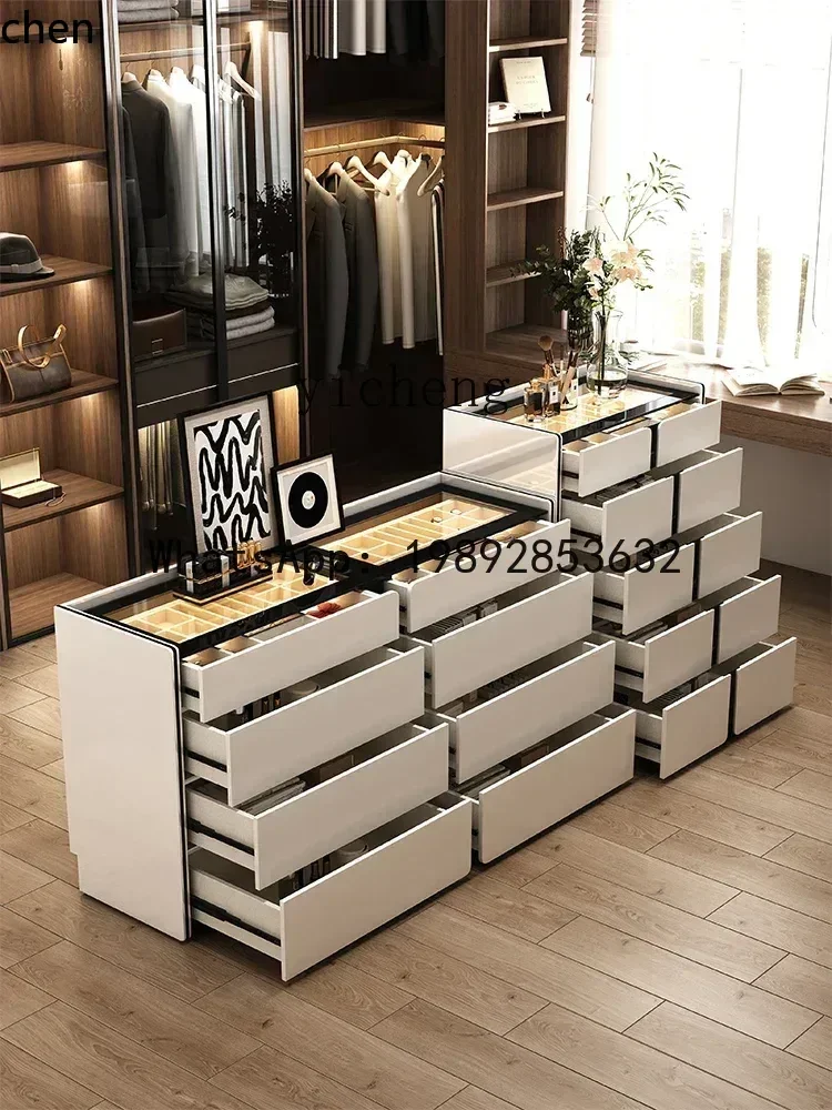 light luxury chest dresser integrated master bedroom bedside storage cabinet combination makeup table