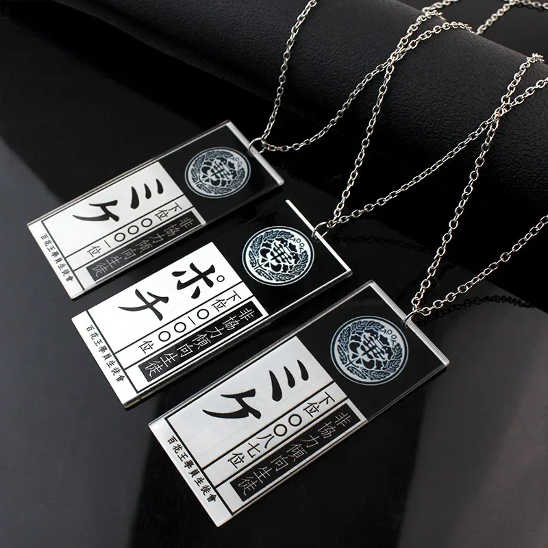 MN1 KAKEGURUI Acrylic Necklaces Anime Cosplay Props Kakegurui Yumeko Jabami Pendant Accessories School Name Card Cosplay Acc8/yG