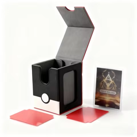 Card Deck Box with MTG Commander Display Holds 100+ Double-Sleeved Cards Trading Card Storage Box Fits TCG PTCG Sports Card