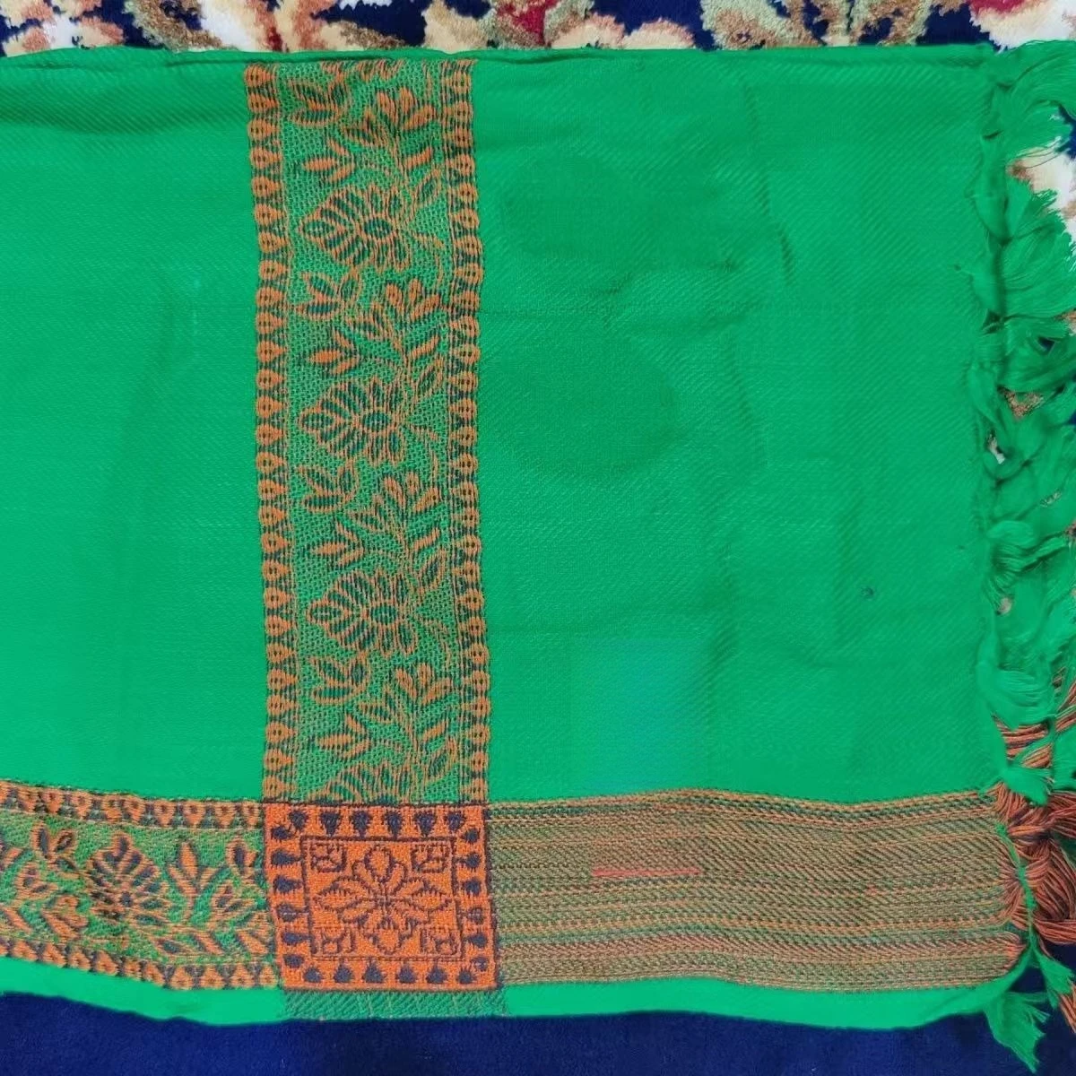 Muslim Green Scarf for Men Soft Cotton Wrap Traditional Headscarf Ourdoor Islamic Eid Prayer Headwraps Breathable Headband