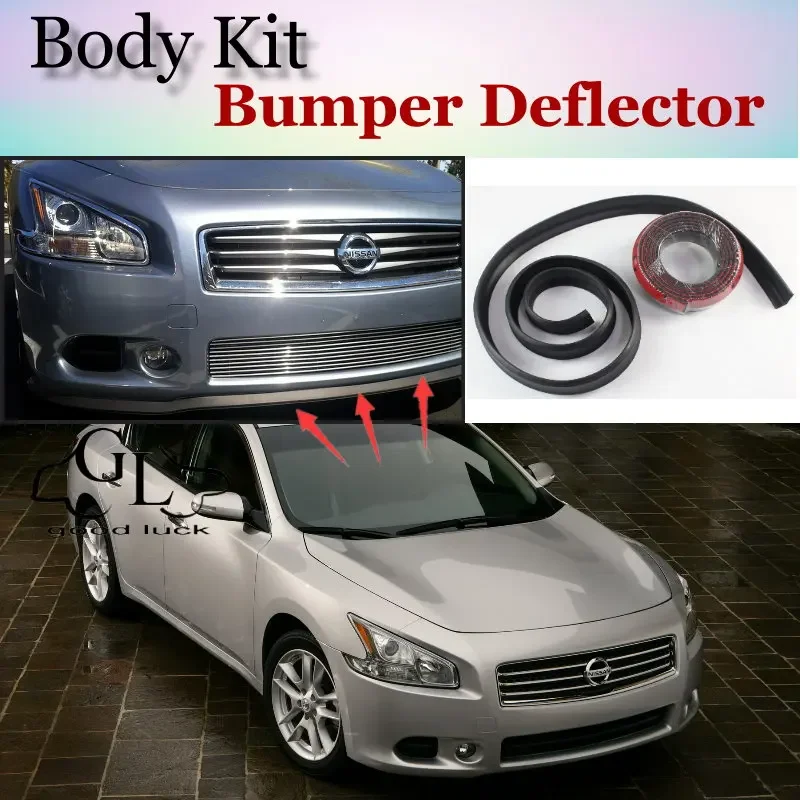 Bumper Lip Deflector Lips For Nissan Maxima Front Spoiler Skirt For TopGear Friends to Car Tuning / Body Kit / Strip