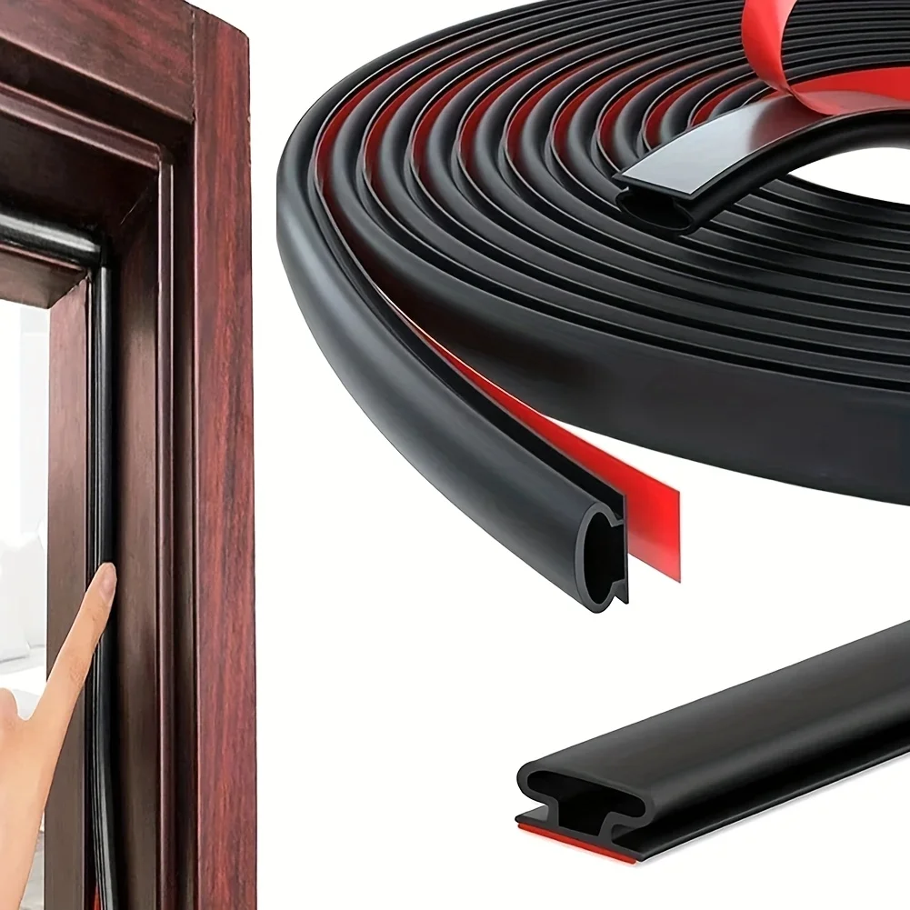 1pc 3/6m(118.11/236.22in)  Self-adhesive Door Sealing Strip, Windproof and Windproof Strip, Sound Insulation Tape
