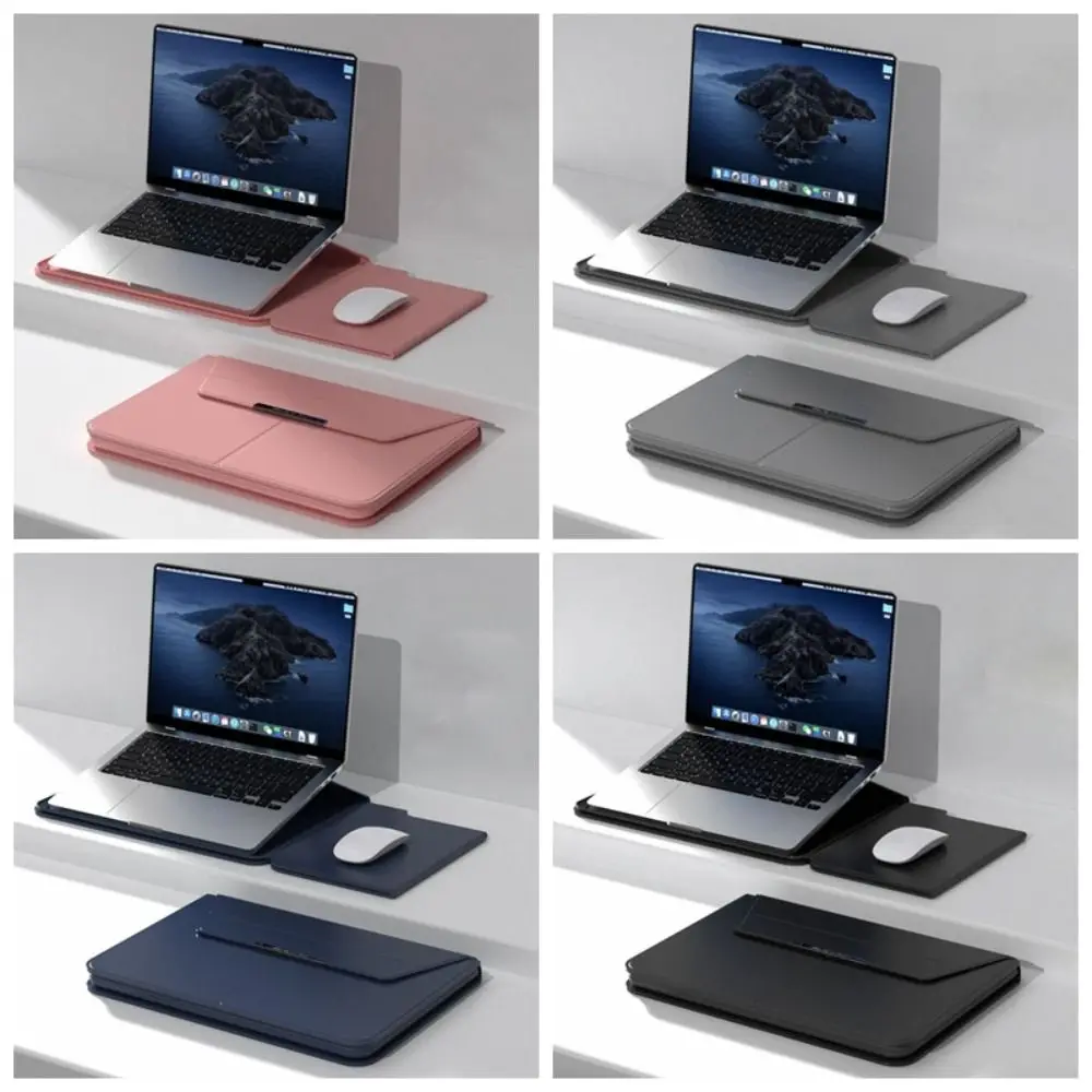 

13-14/15-16 Inch Laptop Sleeve Holder Automatic Closing Multifunction Notebook Case Foldable with Stand for Macbook Air