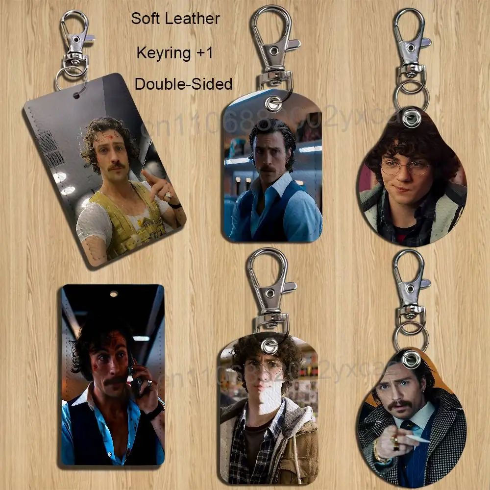 Aaron Taylor-Johnson Keychain Holder Suitable For Subway Bank Card Bus Card Case Badge Holder Wallet Card Textured pattern