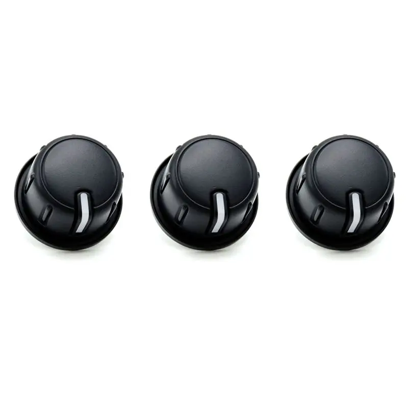 Compatible 3Pcs Air Condition Switch Control Knob for Toyota Hilux Vigo Champ, Fortuner, Innova 2012 - 2015