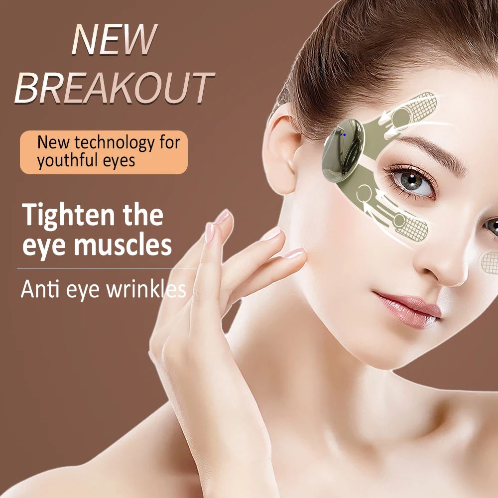 Nieuwe oogzorg Anti-aging donkere kringen Verwijder machine Oogmassager Ooglapje Ems Roodlichttherapie Gezichtslifting Schoonheidsapparaat