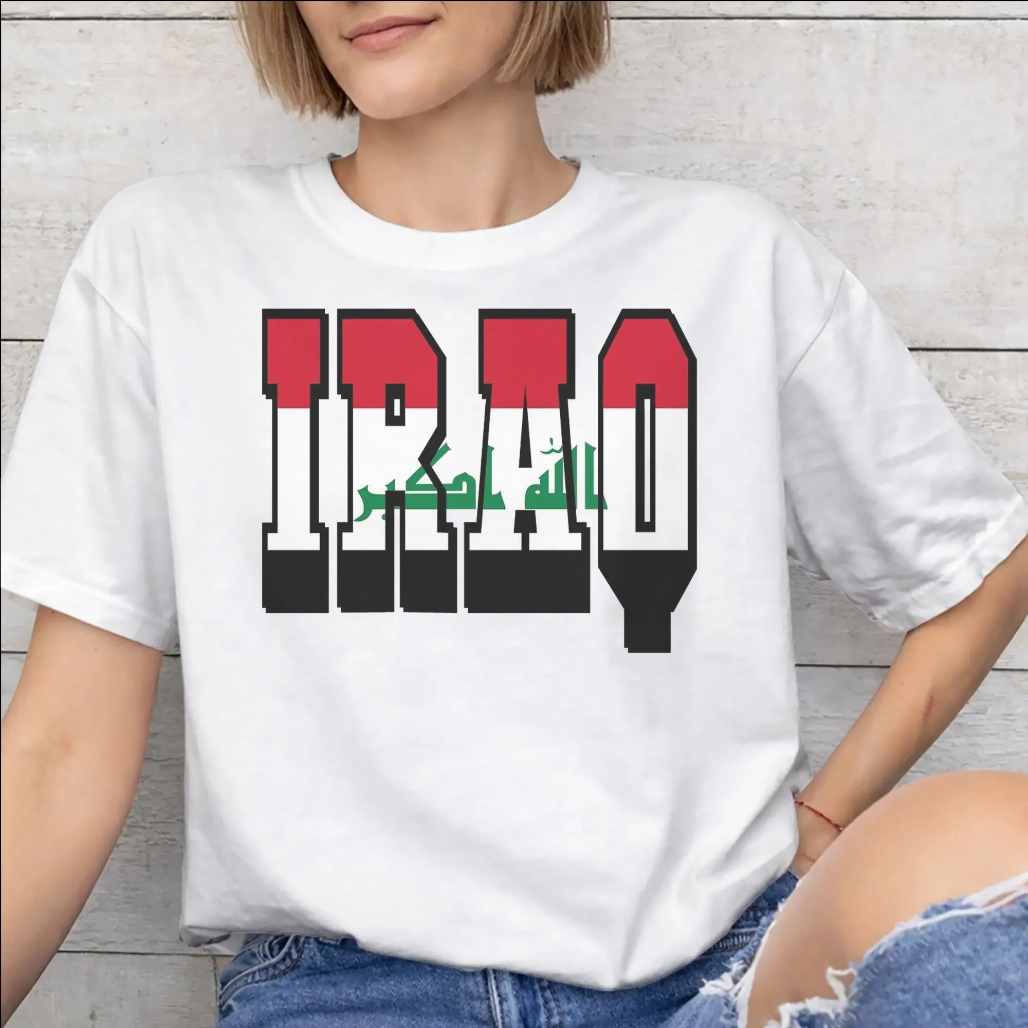 Iraq Flag Tee Shirt for Men Women Gift Idea T Shirts  100% Cotton Clothes
