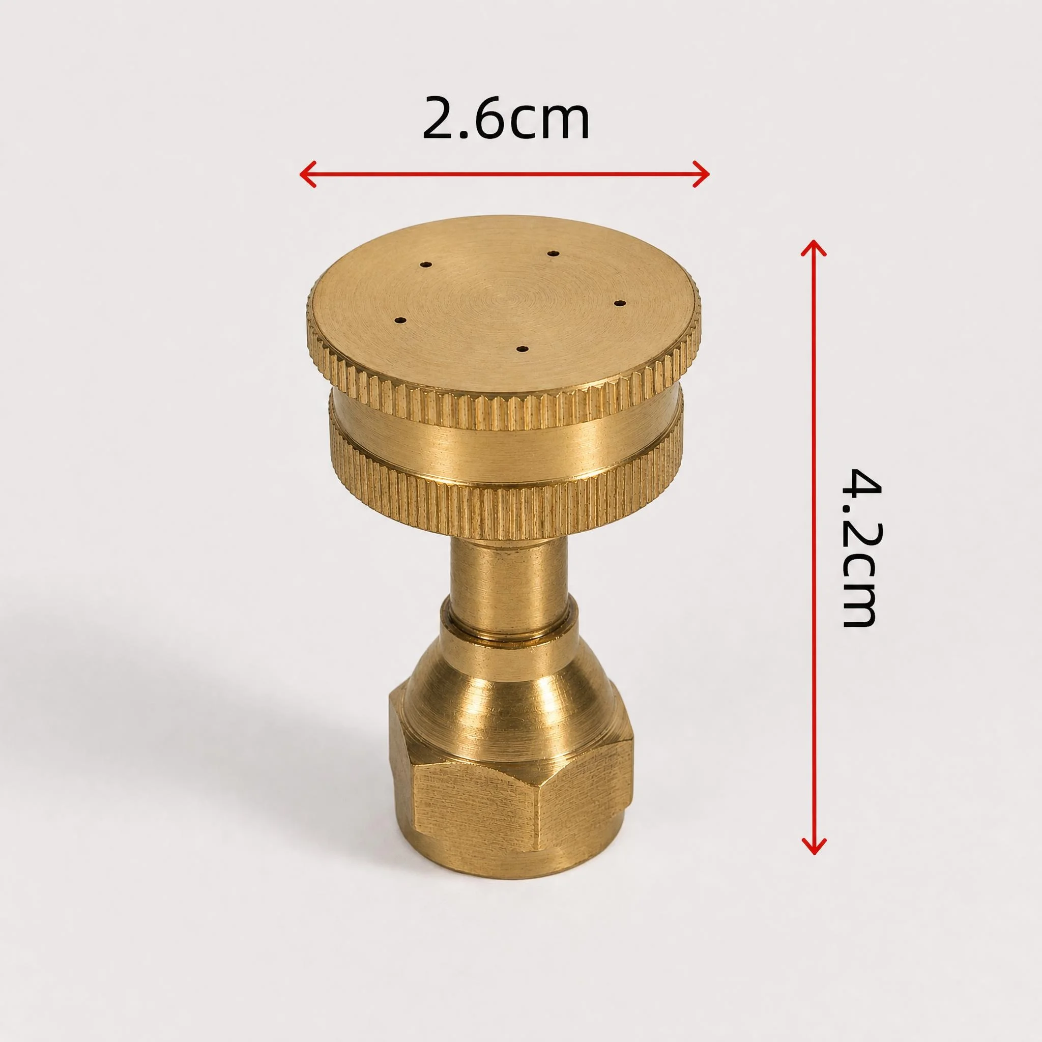 5 Hole Brass Nozzle Atomizing Fog Spray Head Curved Straight Elbow M14 Inner Thread for Backpack Sprayer Pesticide Machine Knapsack Wand Garden Farm Orchard Agricultural Irrigation Watering Plant Protection 4.2cm 2.6cm