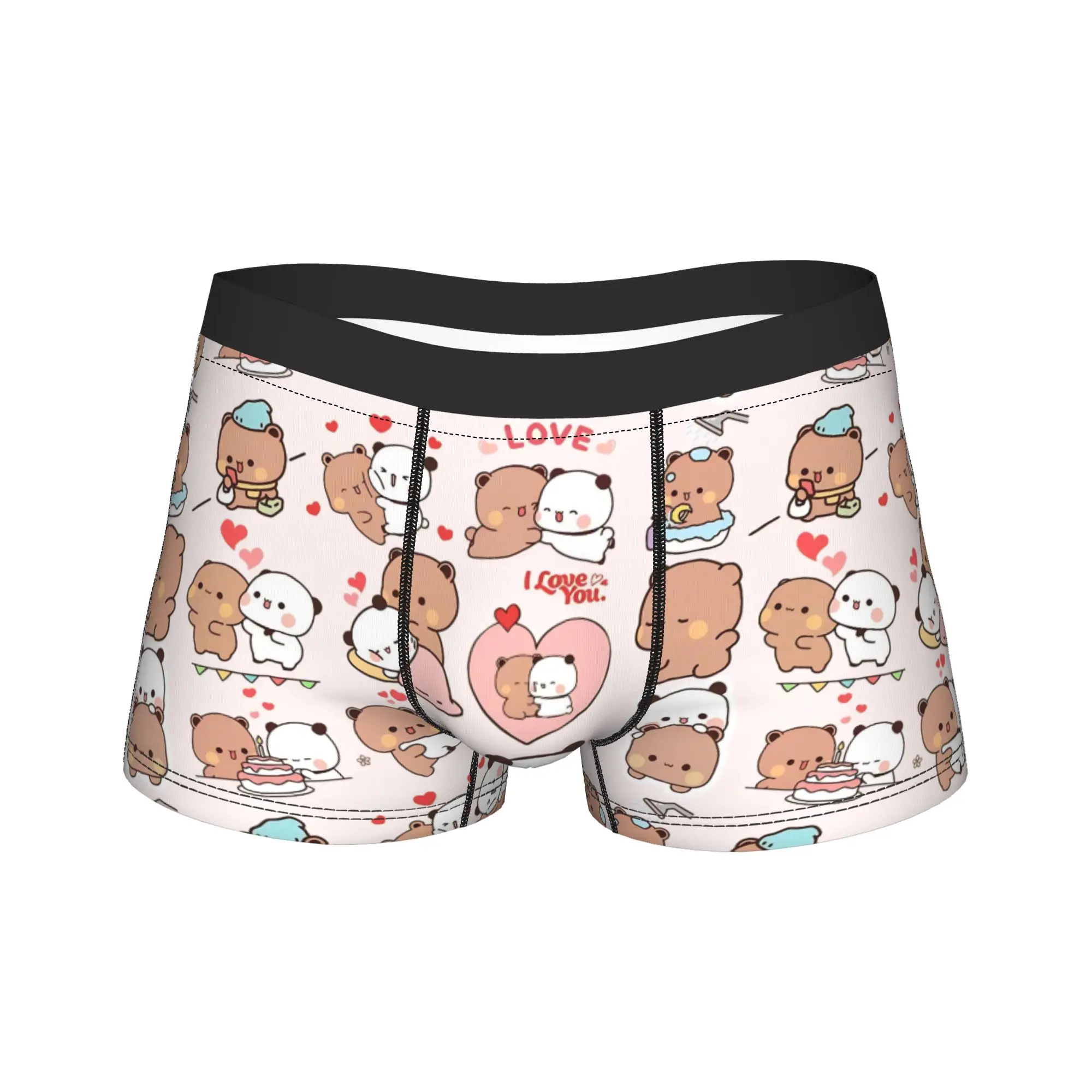 

Мужское нижнее белье Man Bubu Dudu Bear Love, забавные трусы-боксеры, шорты, трусики, мужские дышащие трусы S-XXL
