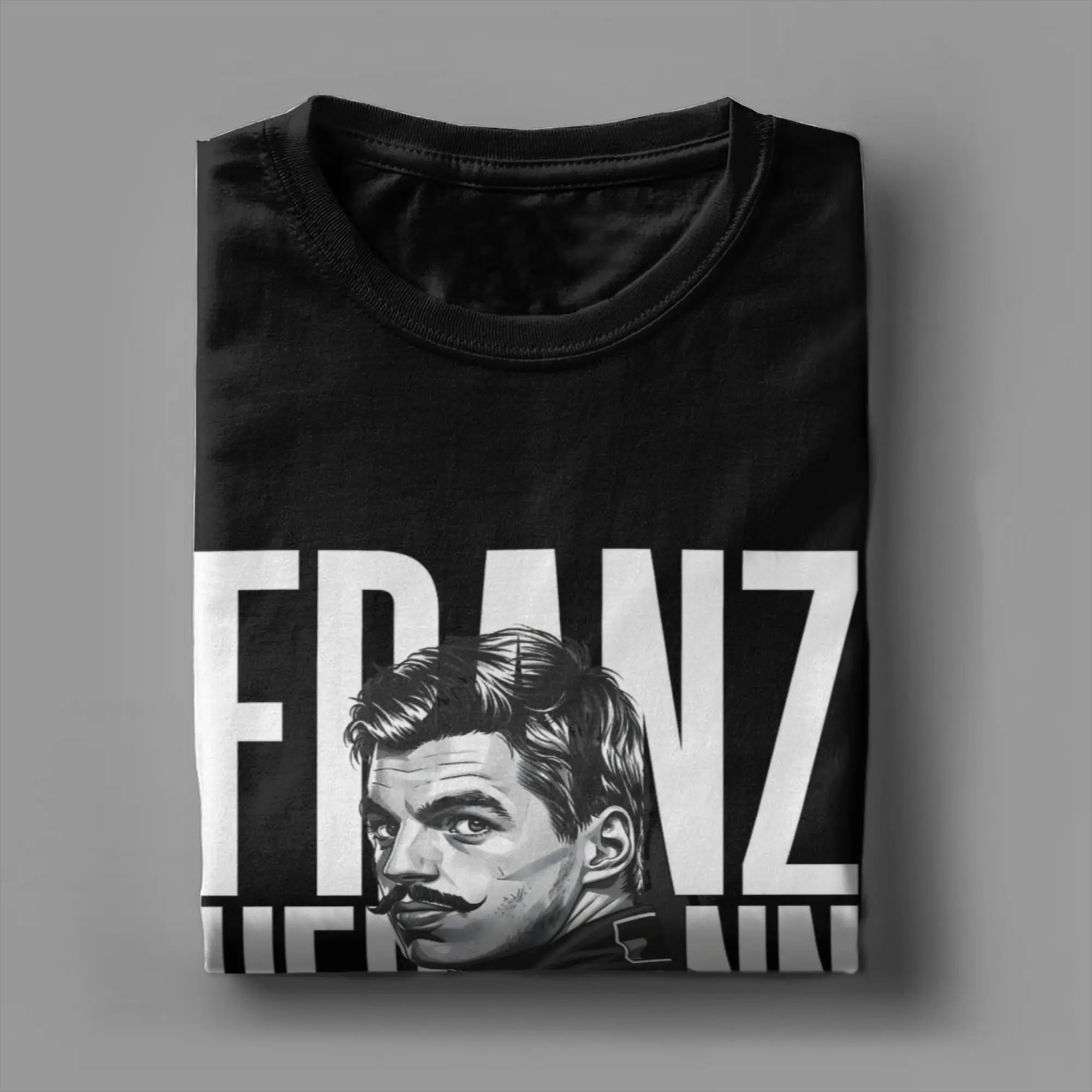 فرانز هيرمان صورة تي شيرت الرجال القطن الخالص روح الدعابة تي شيرت طاقم الرقبة تي شيرت ملابس قصيرة الأكمام حجم كبير