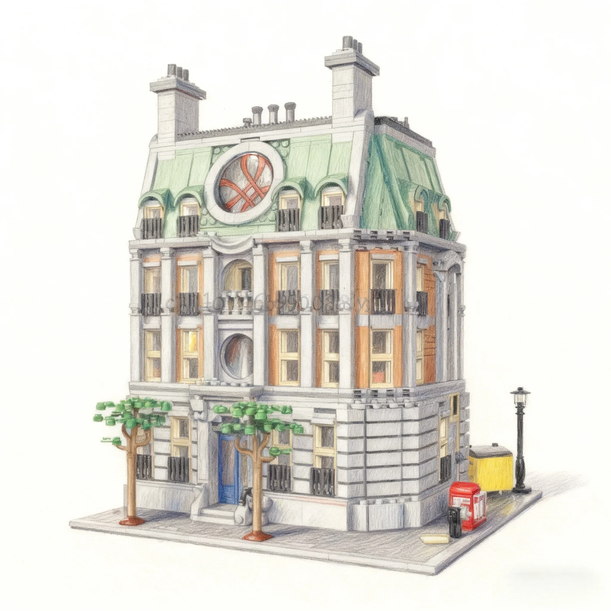 2708 pieces of modern city street view model building blocks assembly brick building Christmas toys boys children's birthday gif