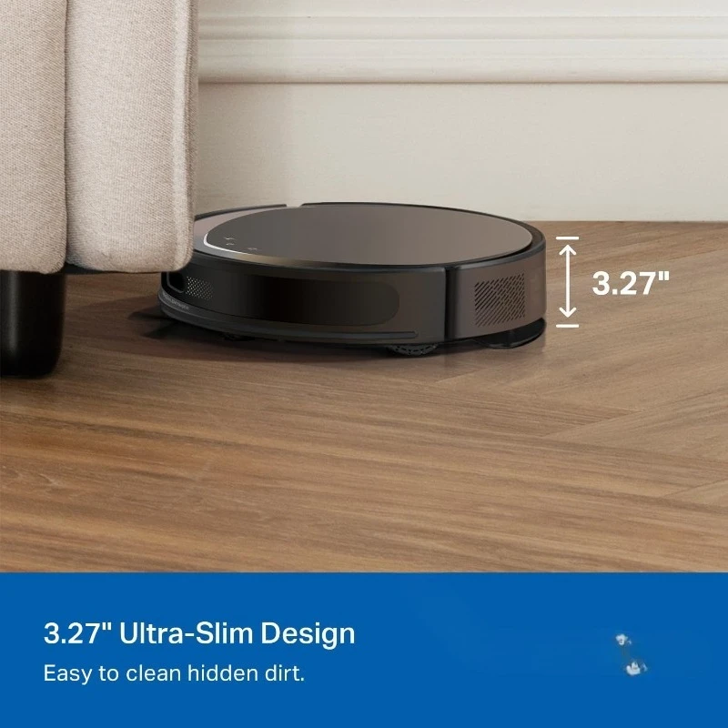 Ультратонкий интеллектуальный навигационный робот LiDAR, пылесос и швабра с док-станцией для самоопорожнения, макс. 5300 Па, частота пыли 97%