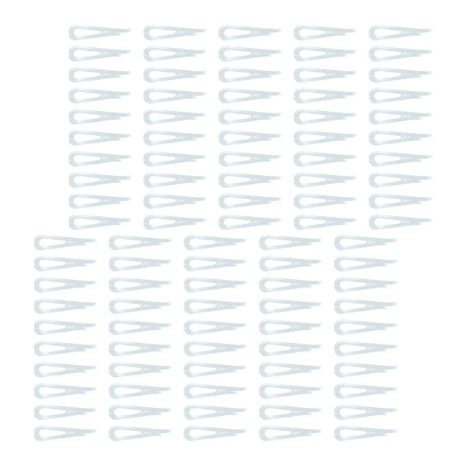 100Pack Clear Durable Plastic Alligator Clips Shirts Folding Ties Socks Pants Hold Garments