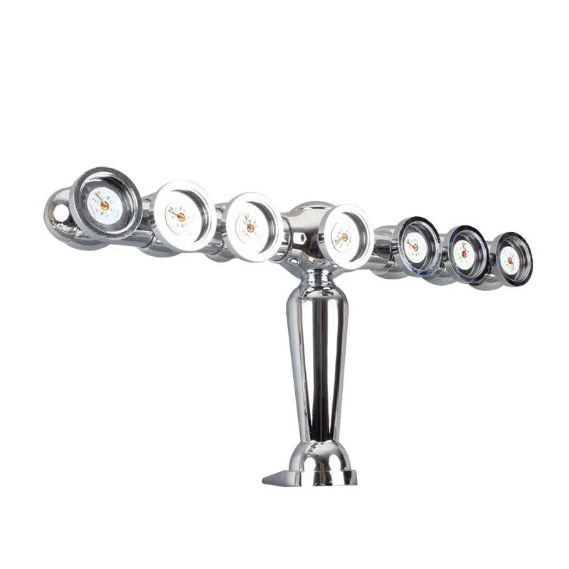 GSTA Bar Accessories Silver Chrome Brass Vase 7 Hole Beer Column