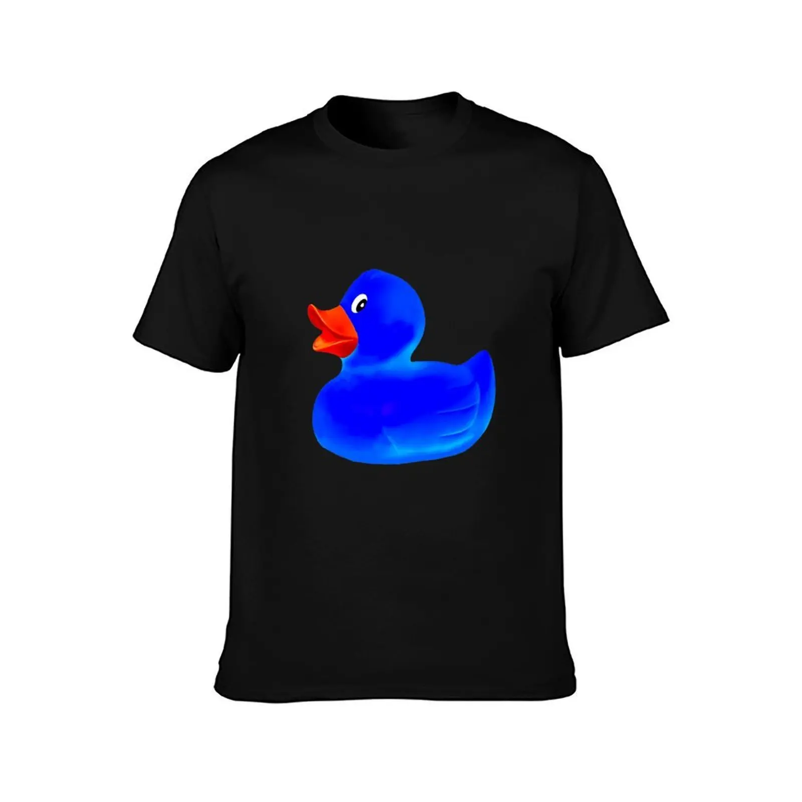 Little blue duck with red beak T-Shirt, Summer Casual Cotton Tee, Oversized Streetwear Tops, Vintage Graphic Print, 100% Cotton