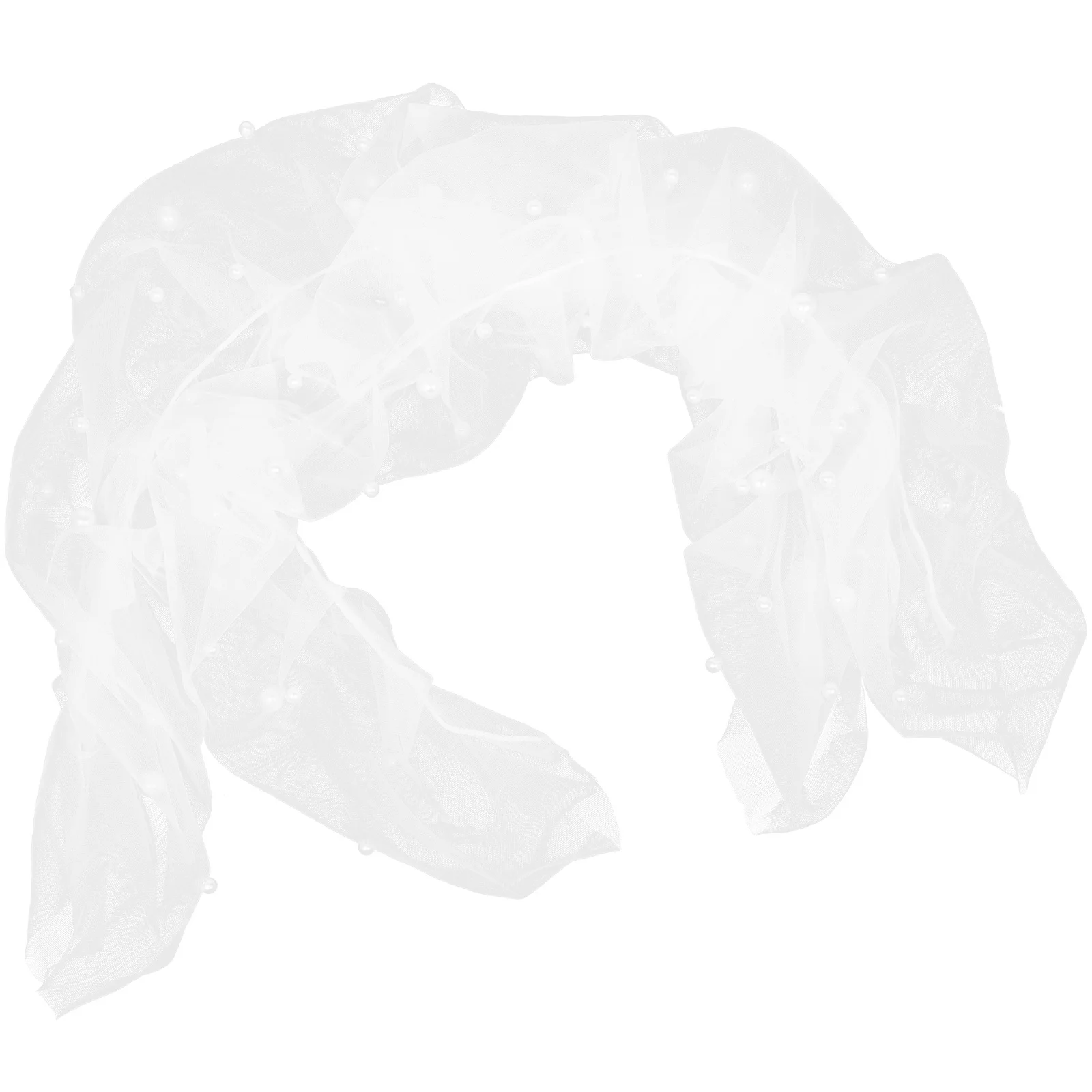 

1pcs 1 Pair Detachable Bridal Sleeves White Tulle Arm Covers For Wedding Dress Tulle Mesh Sleeve Add-Ons Removable Chiffon Wrist