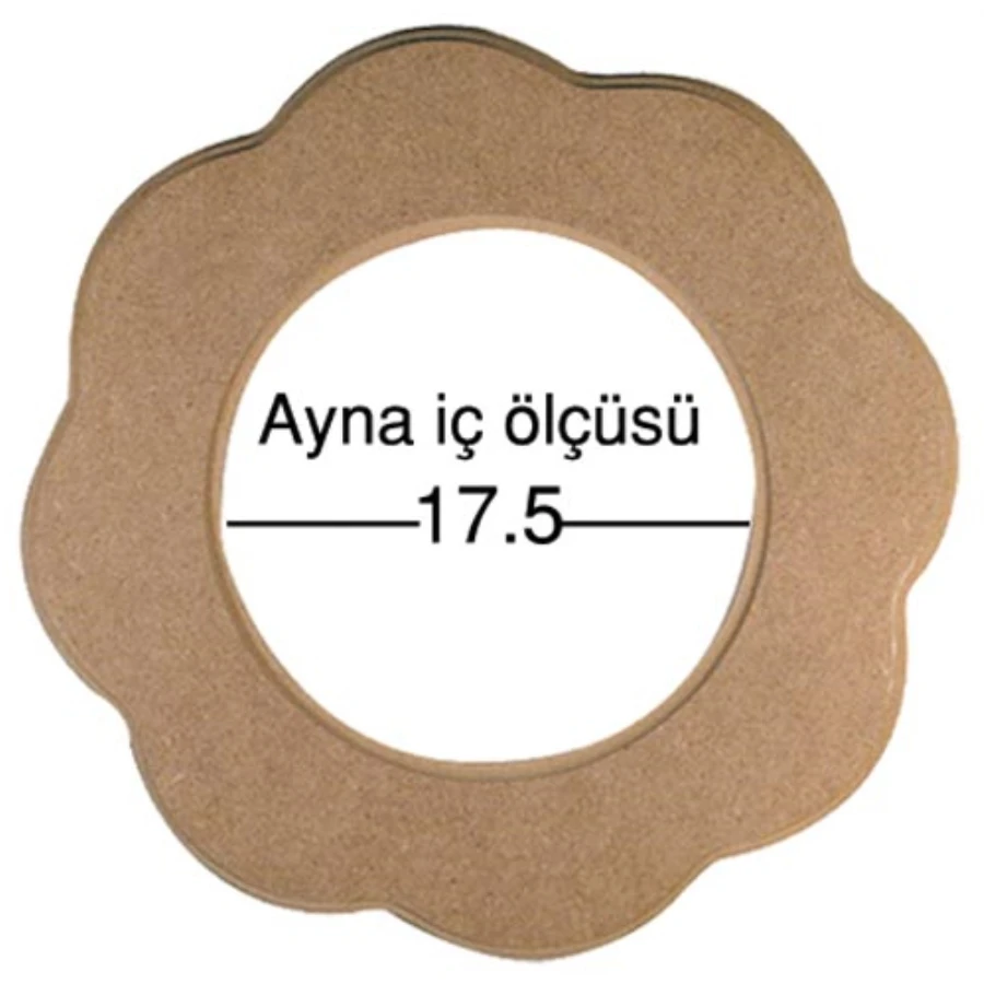 AY127 Daisy Mirror Frame, Unpainted Raw Wood Frame