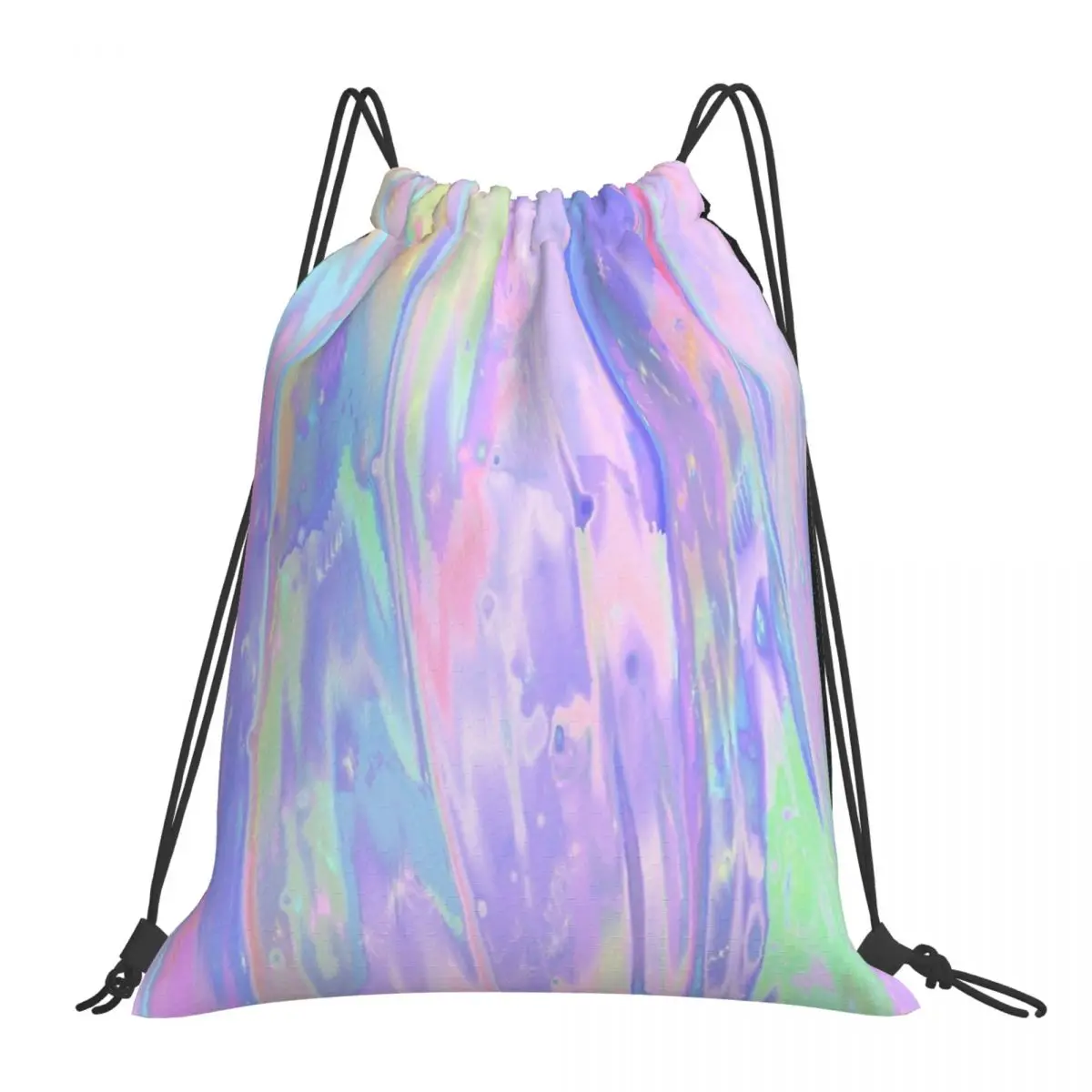 

Iridescent Dreams Backpacks Fashion Portable Drawstring Bags Drawstring Bundle Pocket Storage Bag Book Bags For Travel School