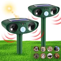 1pc Ultrasonic Animal Repellant Cat Dog Repellant Solar Powered Rechargeable Garden Waterproof Animal Deterrent For Farm Yard