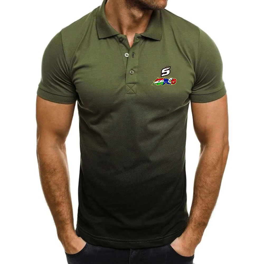 Men\'s Polo Shirts Classic TShirts Military Style Fitness Sport Jersey Youth Hip Hop Tees Johann Zarco 5 Motorcycle Topshirts